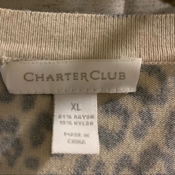 Charter Club leopard print cardigan sweater XL - Picture 5 of 5
